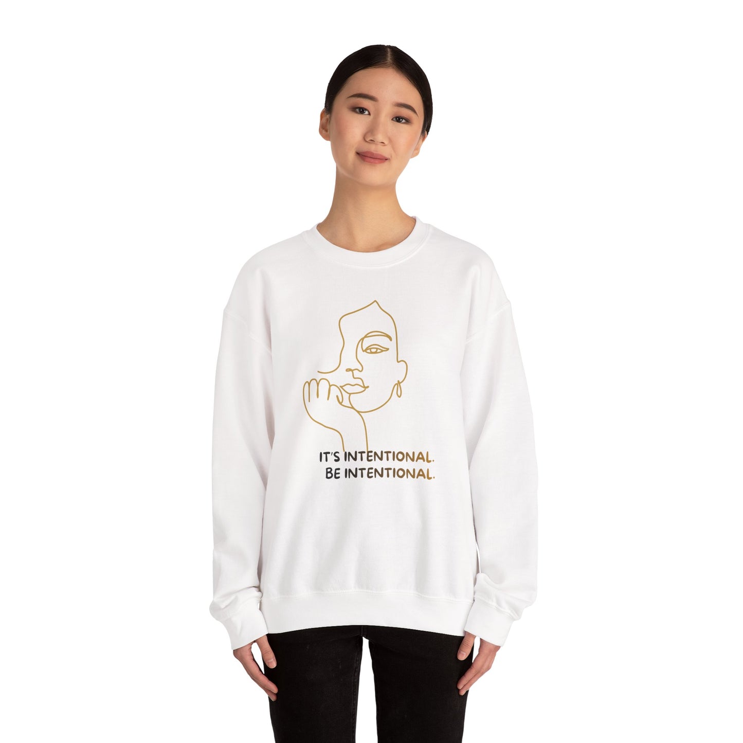 Intentional. Minimalist Sweatshirt | Be Intentional Collection | Unisex Crewneck