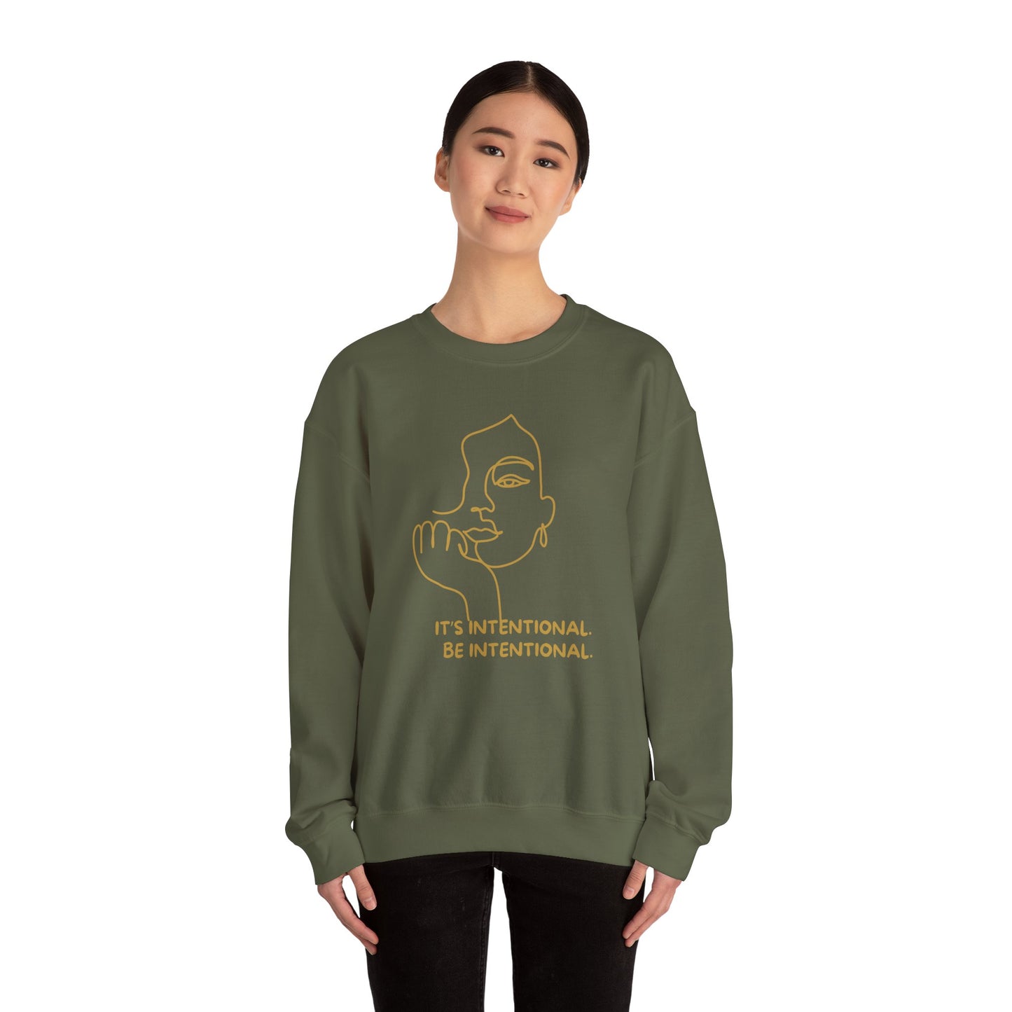 Intentional. Minimalist Sweatshirt | Be Intentional Collection | Unisex Crewneck