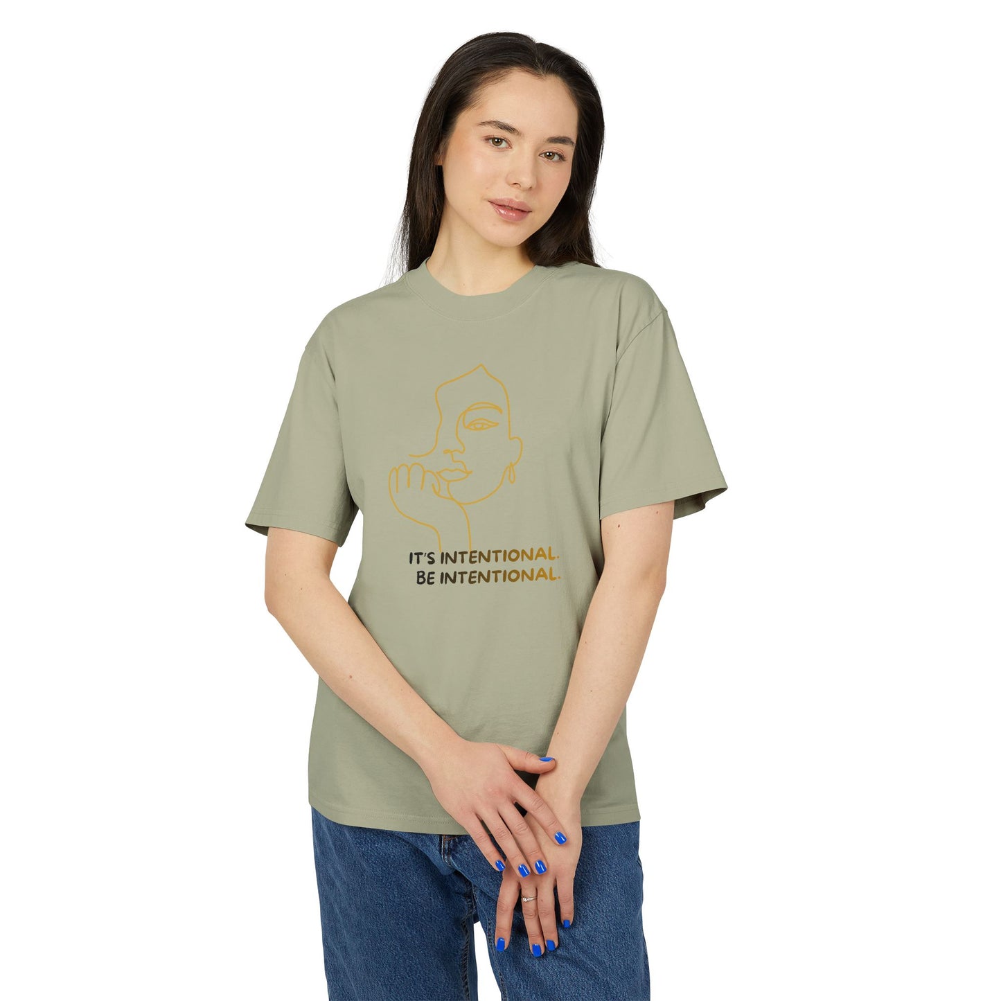 Intentional Line Art Tee – Minimalist Graphic T-Shirt | Unisex Everyday Essential