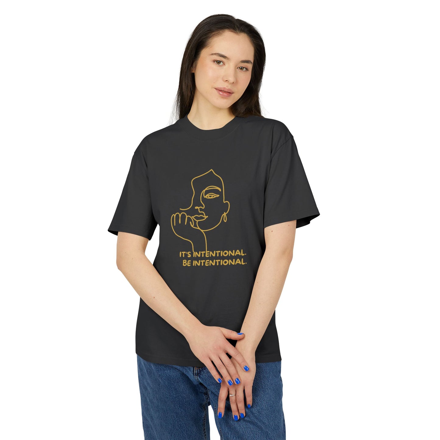 Intentional Line Art Tee – Minimalist Graphic T-Shirt | Unisex Everyday Essential