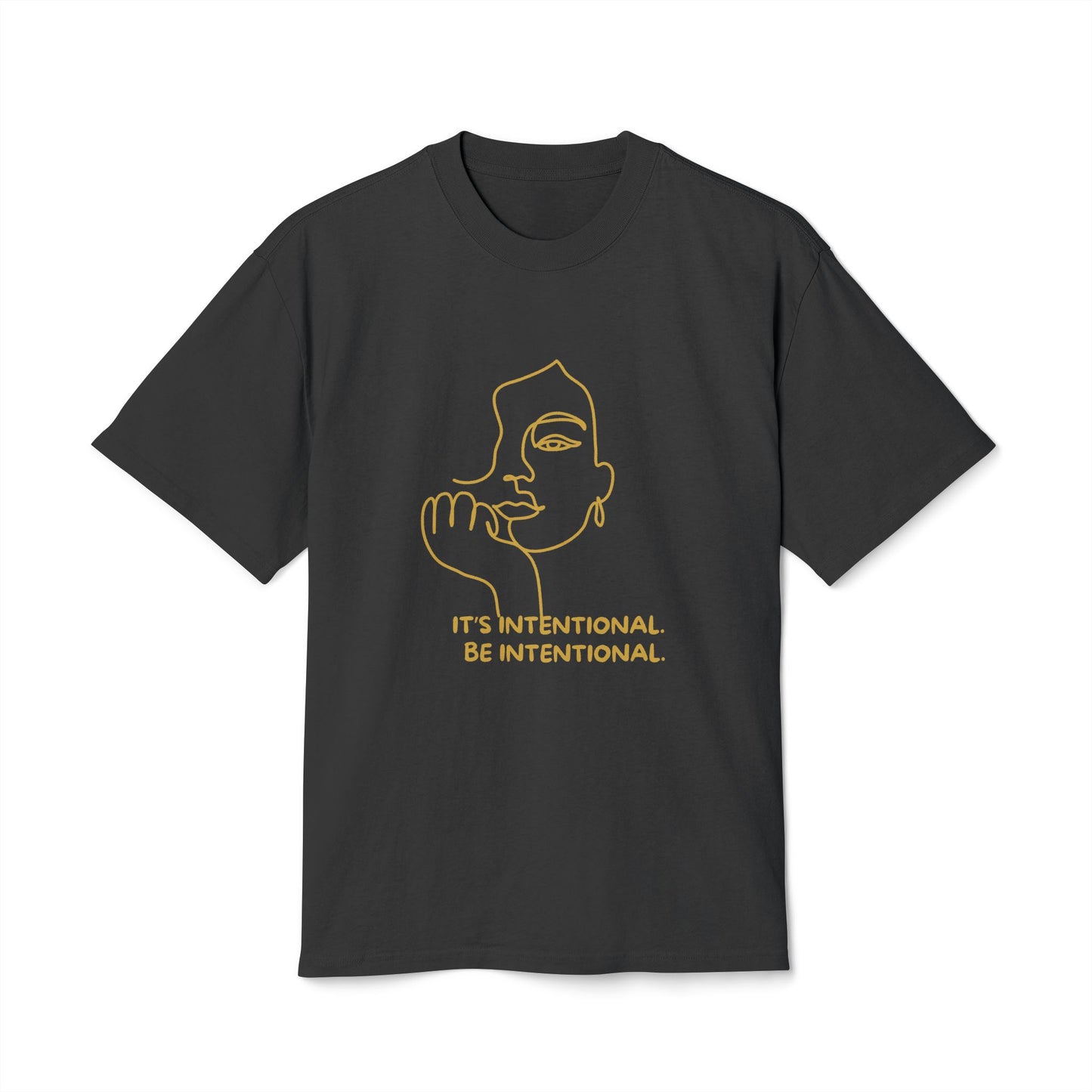 Intentional Line Art Tee – Minimalist Graphic T-Shirt | Unisex Everyday Essential