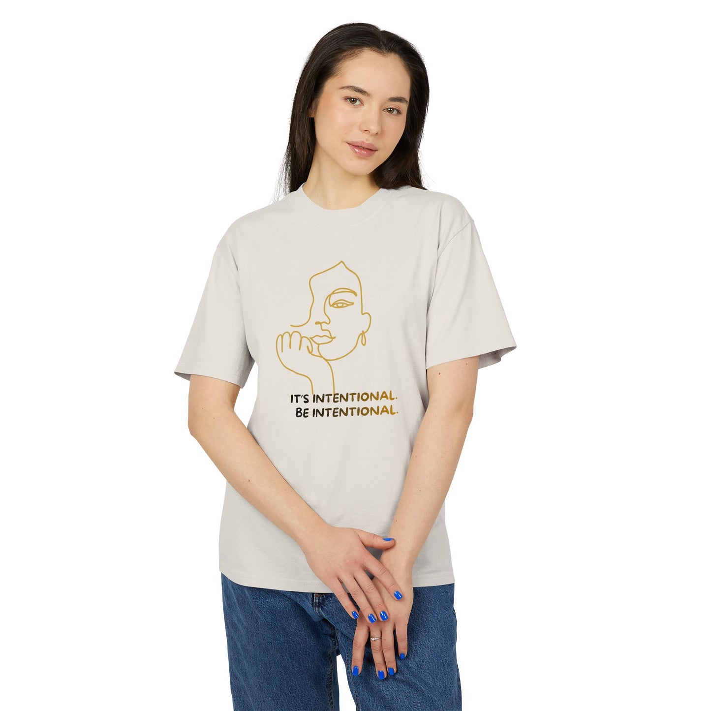 Intentional Line Art Tee – Minimalist Graphic T-Shirt | Unisex Everyday Essential