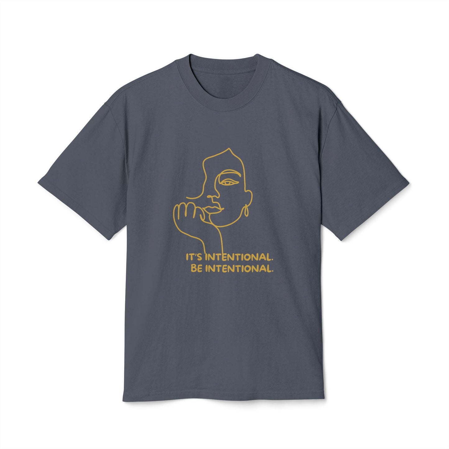 Intentional Line Art Tee – Minimalist Graphic T-Shirt | Unisex Everyday Essential